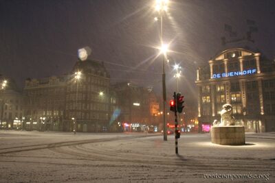 Early morning snow storm.