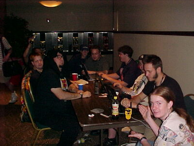 The crew hanging out at 3am.
