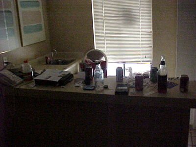 Messy counters.