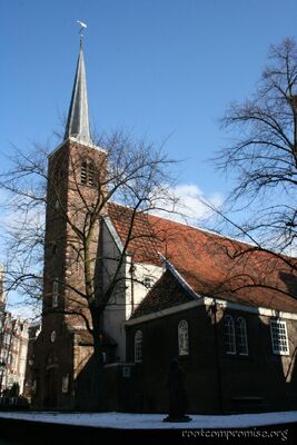 A church in the courtyard.