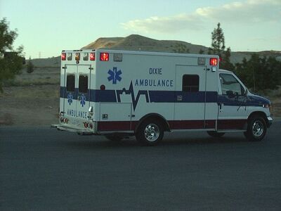 An ambulance.
