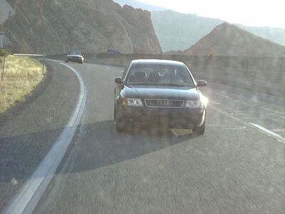 The Audi that rode to colose to our bumper most of the way through the canyon.