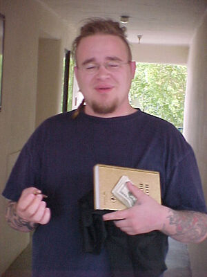 Kenny, Money, a bible and some cloves.