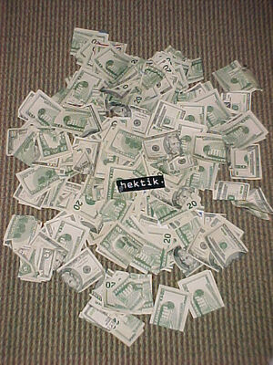 Piles of cash.
