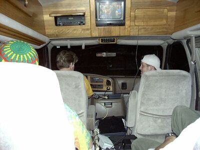 Inside the Van of Justice.