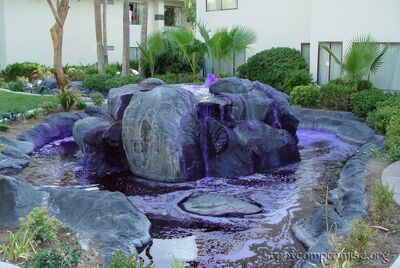Someone dyed the fountain.