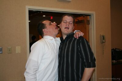 Johnny Long gives Me some man love.