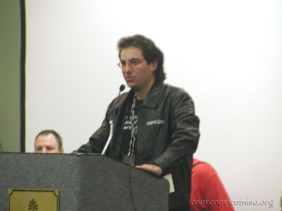 Kevin Mitnick talks about winning Hacker Jeopardy and how it's "nice to be home."