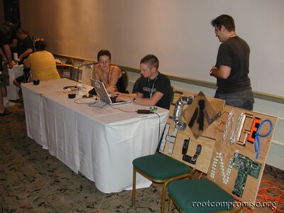 The Scavenger Hunt table in the contest area.