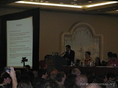 The awards ceremonies begin with the ethics survey results.
