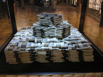 So now you know all those movies with briefcases full of money are full of it.