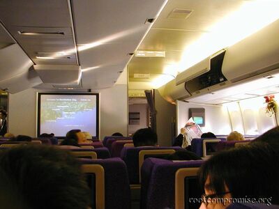 The view from my seat on Singapore Airlines.