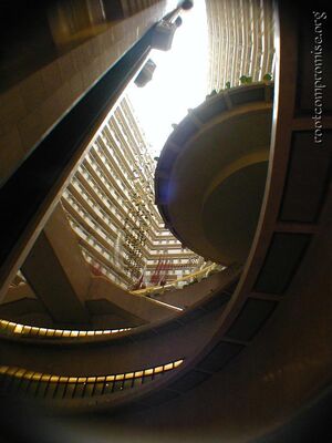 Looking up from the first floor.