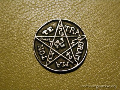 Very kool.  Tetragrammaton medallion.  Equilibrium people, watch it.