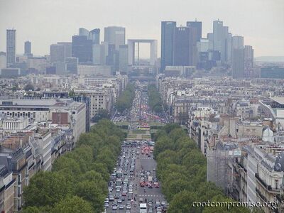 Grand Arc, right in the center.
