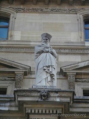 This statue was our favoriteon the outside of the Louvre; it looks like it's watching you.