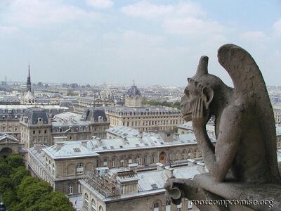 This gargoyle is on the cover of my copy of "The Hunchback of Notre Dame"