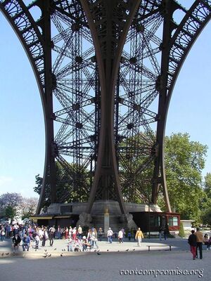 You can see the bust of Gustave Eiffel if you look closely.