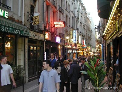 The alley's were filled with shops and restaurants.