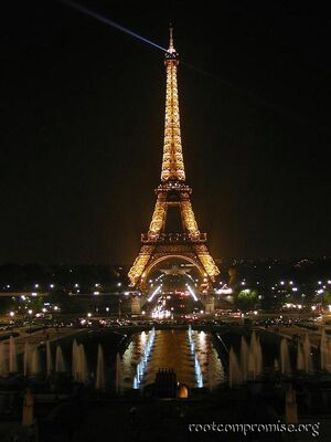The Eiffel Tower at Night.