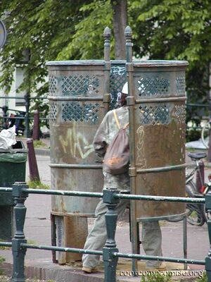 When you have to pee in Amsterdam just walk into an enclosure like this; sure there's no privacy but when you've gotta go...