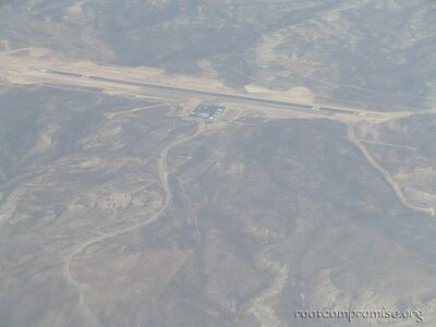 Runway out in the middle of nowhere.