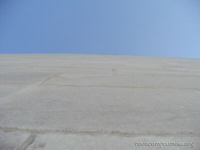 Looking straight up the side of the Washington Monument.