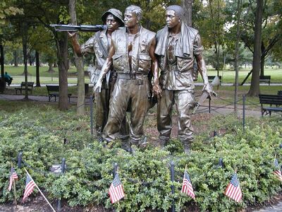 Vietnam Soldiers Sculpture.
