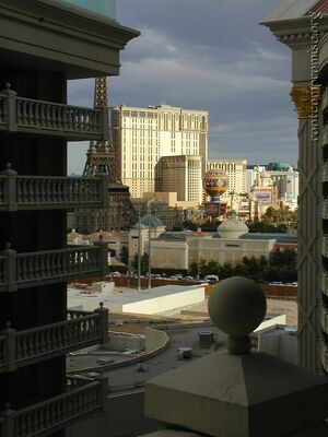 Out our window.