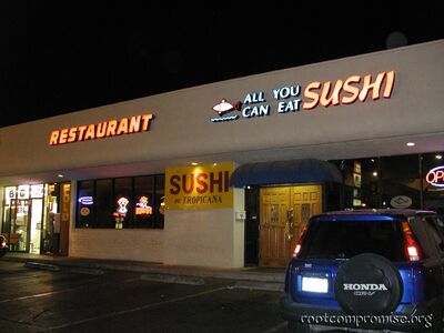 All you can eat sushi.