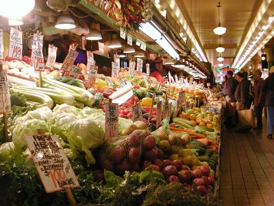 I just liked all of the color on this produce stand.