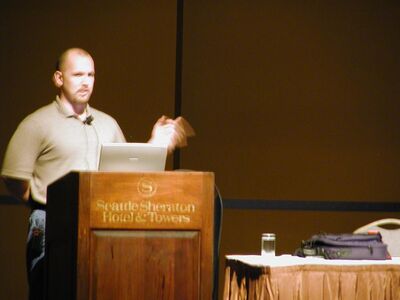 Harlan Carvey gives his presentation on Hiding Data within Live NTFS Systems.