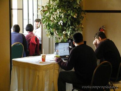 Waiting for people to register.
