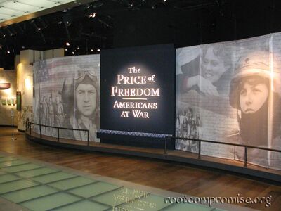 "The Price of Freedom" exhibit at the US National History Smithsonian Museum.