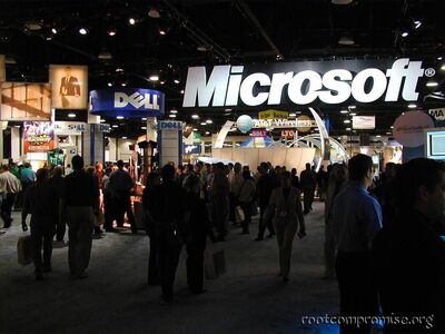 Microsoft.  I took this picture and then someone came up and said I couldn't take pictures of the MS stuff.