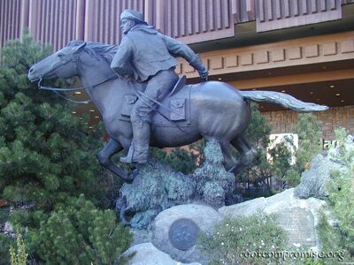 Pony Express statue.