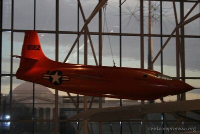 Chuck Yeager's Bell X-1, first plane to break the sound barrier.