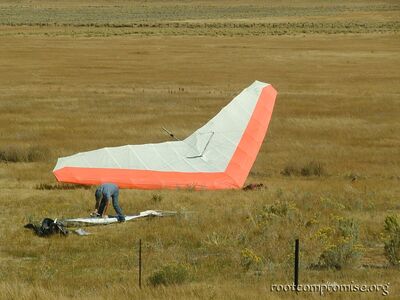 Packing up.  (There was traffic, we were stuck here.)  And then we flew back to Salt Lake. (Not with the hang glider.)