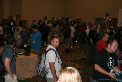 The vendor area.