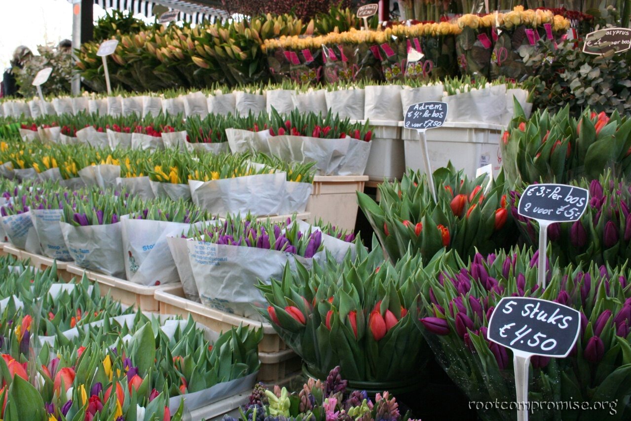 The flower market.