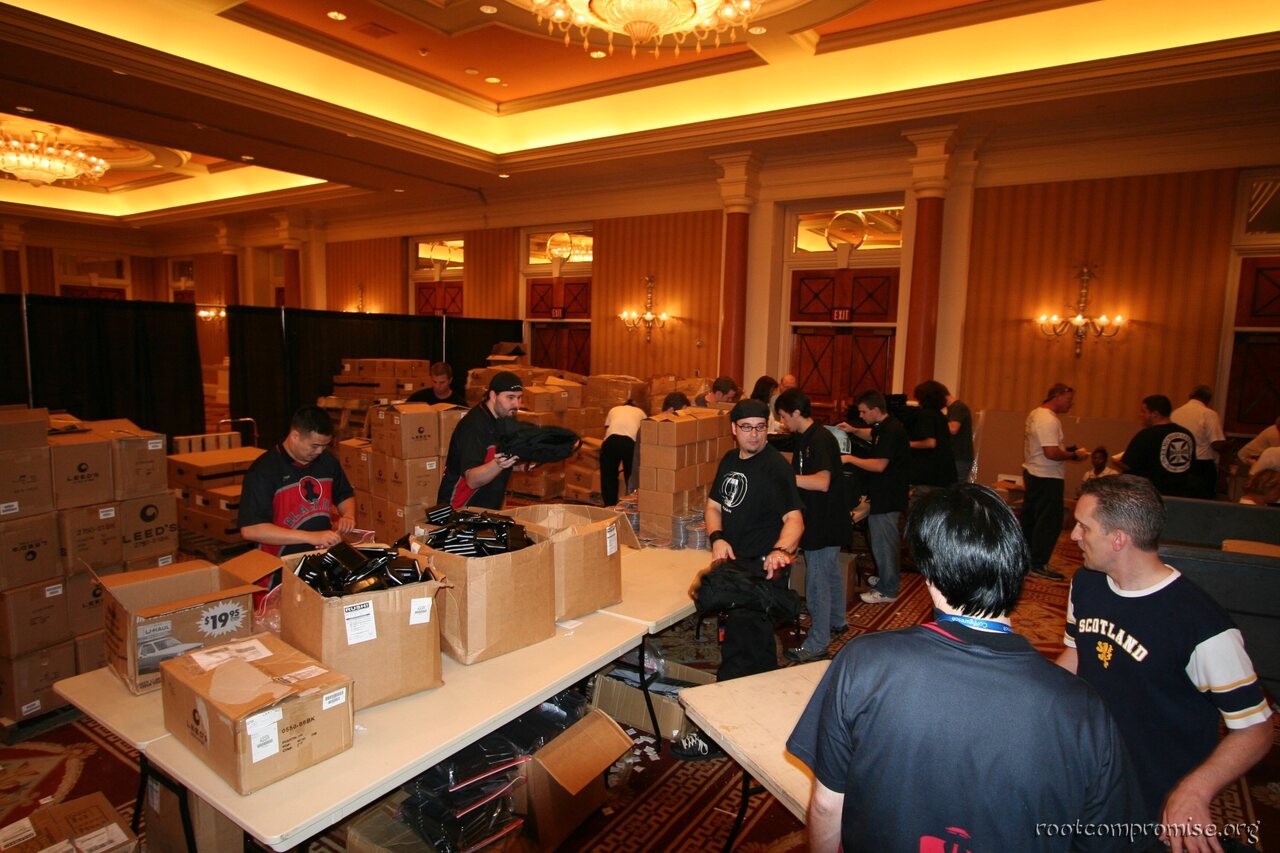 This is what happens before attendees arrive.
