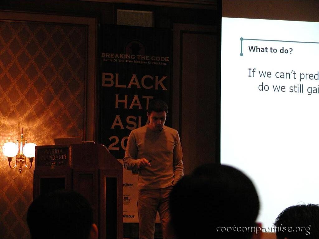 David Litchfield's Session.  Defeating the Stack Based Buffer Overflow Exploitation Prevention Mechanism of Microsoft Windows 20