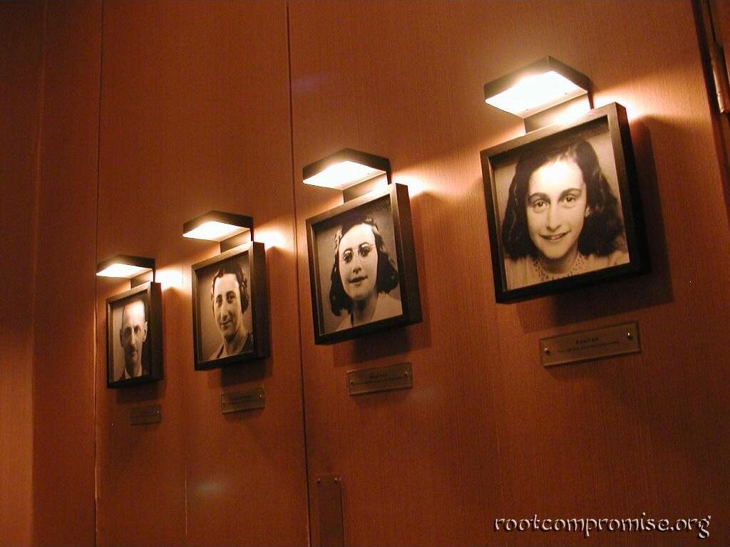 Inside the Anne Frank House.