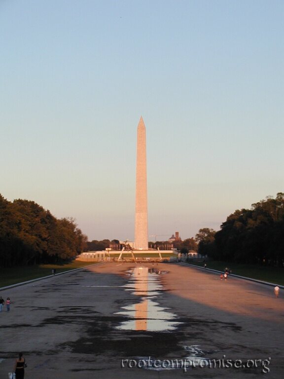 The reflection pool was drained.  How many people get this picture?