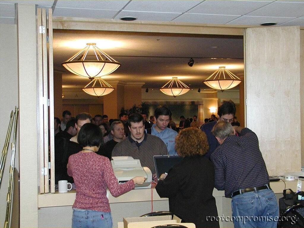 Registration for training begins.