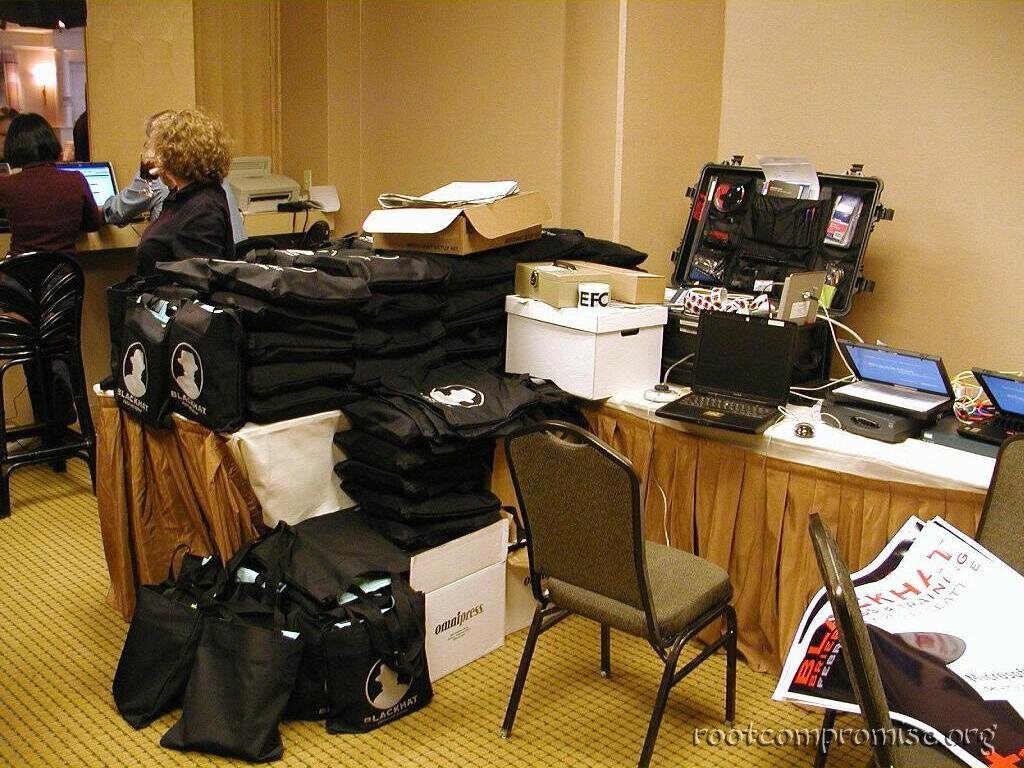 Inside the registration area.