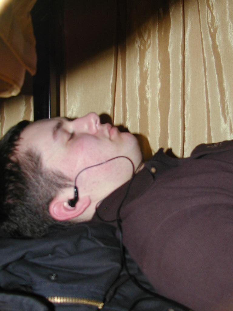 He's under one of the tables in the reg area, a nice place for a quick nap.