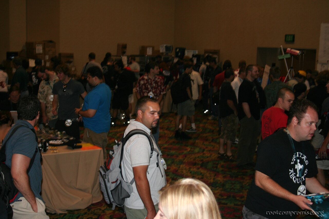 The vendor area.